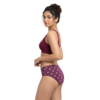 Maroon Butterfly Printed Panties 2