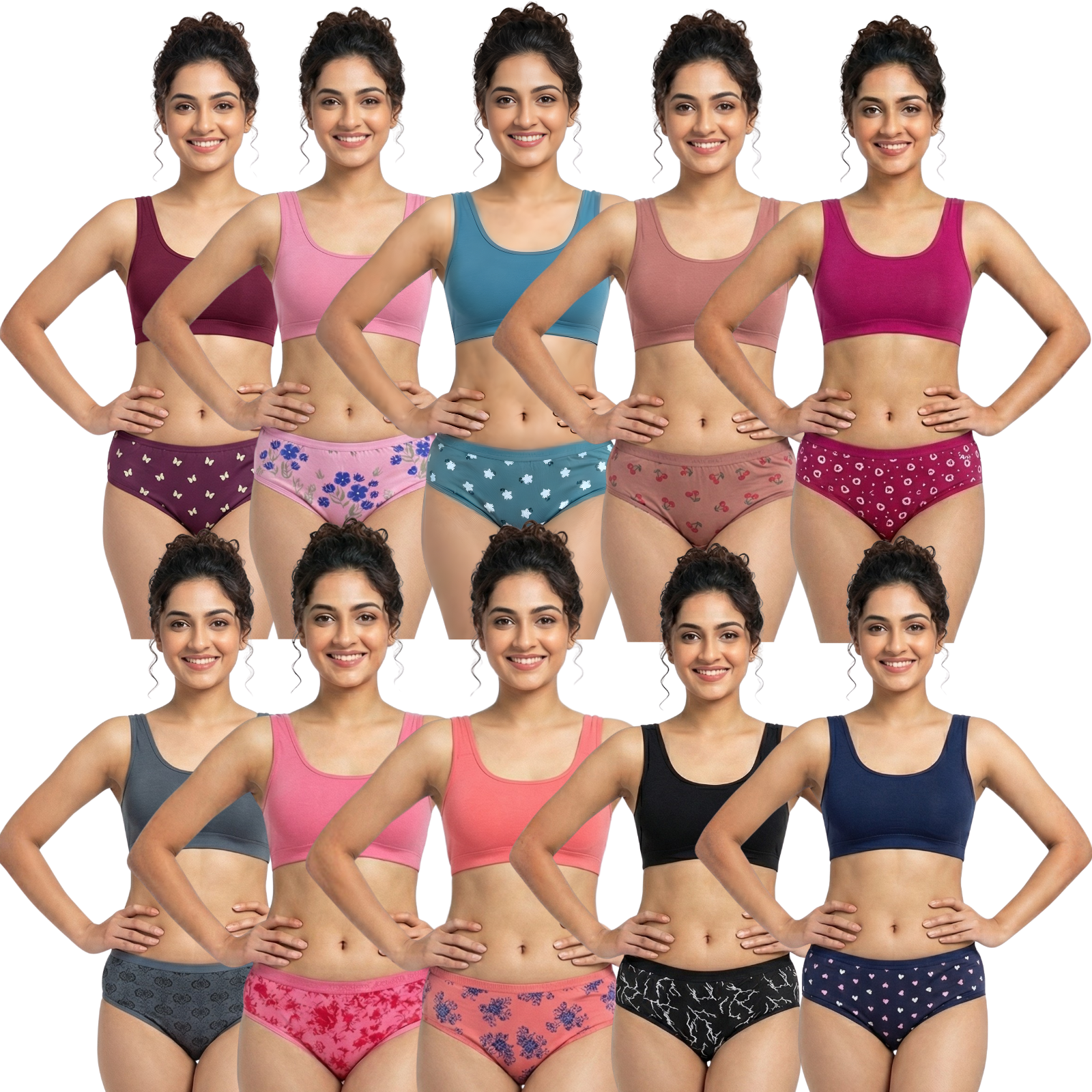 Ruby Printed Panties – Pack of 10 | Summer Sale