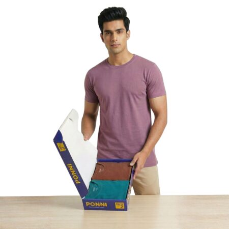 Ponni Men's Round Neck T-Shirt – Pack of 2  | Special Offer